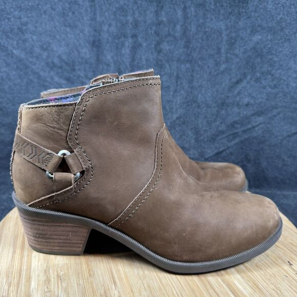 Teva Shoes - Teva Foxy Ankle Booties Brown Nubuck Leather Shoes Women's 9